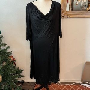 Eileen fisher scoop neck silk blend dress